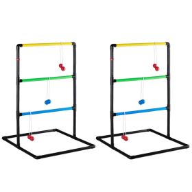 The Ladder Ball And Golf Throwing Ball Set Is Used For The Ladder Throwing Game And Includes 6 Balls, A Scoring Board And A Portable Bag.