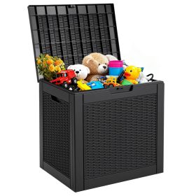 31-gallon deck box, an external storage box that can be locked outdoors for use, with external waterproof resin