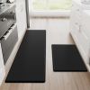 Kitchen Mats, 2PCS Kitchen Rugs, Cushioned Anti Fatigue Kitchen Mats for Floor, Non-Slip Standing Desk Mat, Waterproof Kitchen Rug Set for Kitchen