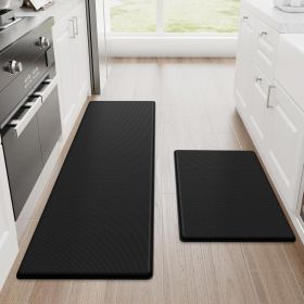 Kitchen Mats, 2PCS Kitchen Rugs, Cushioned Anti Fatigue Kitchen Mats for Floor, Non-Slip Standing Desk Mat, Waterproof Kitchen Rug Set for Kitchen
