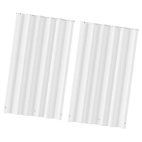Shower Curtain Liner, 8G Heavy-Duty PEVA Shower Liner, 2-Pack Waterproof Plastic Liners with 3 Magnets and 12 Rust-Resistant Metal Grommet