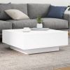 Coffee Table White Engineered wood 31.5 in x 31.5 in x 12.2 in