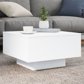 Coffee Table White Engineered wood 21.7 in x 21.7 in x 12.2 in