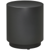 Lightweight Accent Table with Concrete Finish Round Side Table, Dark Gray