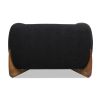 Alpine 44" Sherpa Arm Chair, Ebony Black Boucle