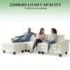 Segmented sofa, L-shaped sofa, living room sofa, beige