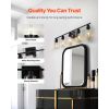 5-Light Bathroom Vanity Lights, 37.1-Inch, Modern Light Fixtures Above Mirror with Clear Glass Shade, 60W, Wall Lighting for Living Room, Bedroom