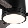 48 in. Integrated LED Farmhouse Indoor/Outdoor Black Smart Ceiling Fan with Remote Control