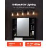 5-Light Bathroom Vanity Lights, 37.1-Inch, Modern Light Fixtures Above Mirror with Clear Glass Shade, 60W, Wall Lighting for Living Room, Bedroom