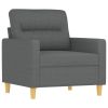 Sofa Set Dark grey Fabric (100% polyester), metal, textilene, plywood