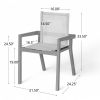 7 Pieces Acacia Wood Outdoor Dining Set s,Modern 6 Chairs 1 Large Table, Dining Furniture Set for Lawn, Backyard, Garden Deck,Poolside,Beige
