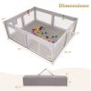 Portable Baby Play Yard - 73"x61.5"x27", Breathable Mesh, 50 Ocean Balls & Carry Bag