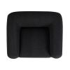 Alpine 44" Sherpa Arm Chair, Ebony Black Boucle
