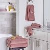 Signature Soft Cotton Melange 6 Piece Bath Towel Set,Old Rose