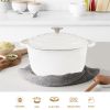 Dutch Oven,Dutch Oven Pot with Lid,5 QT Enamel Dutch Ovens with Dual Handles,Cast Iron Pot for Braiser,Cooking,Gifts for Family