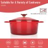 Dutch Oven,Dutch Oven Pot with Lid,5 QT Enamel Dutch Ovens with Dual Handles,Cast Iron Pot for Braiser,Cooking,Gifts for Family